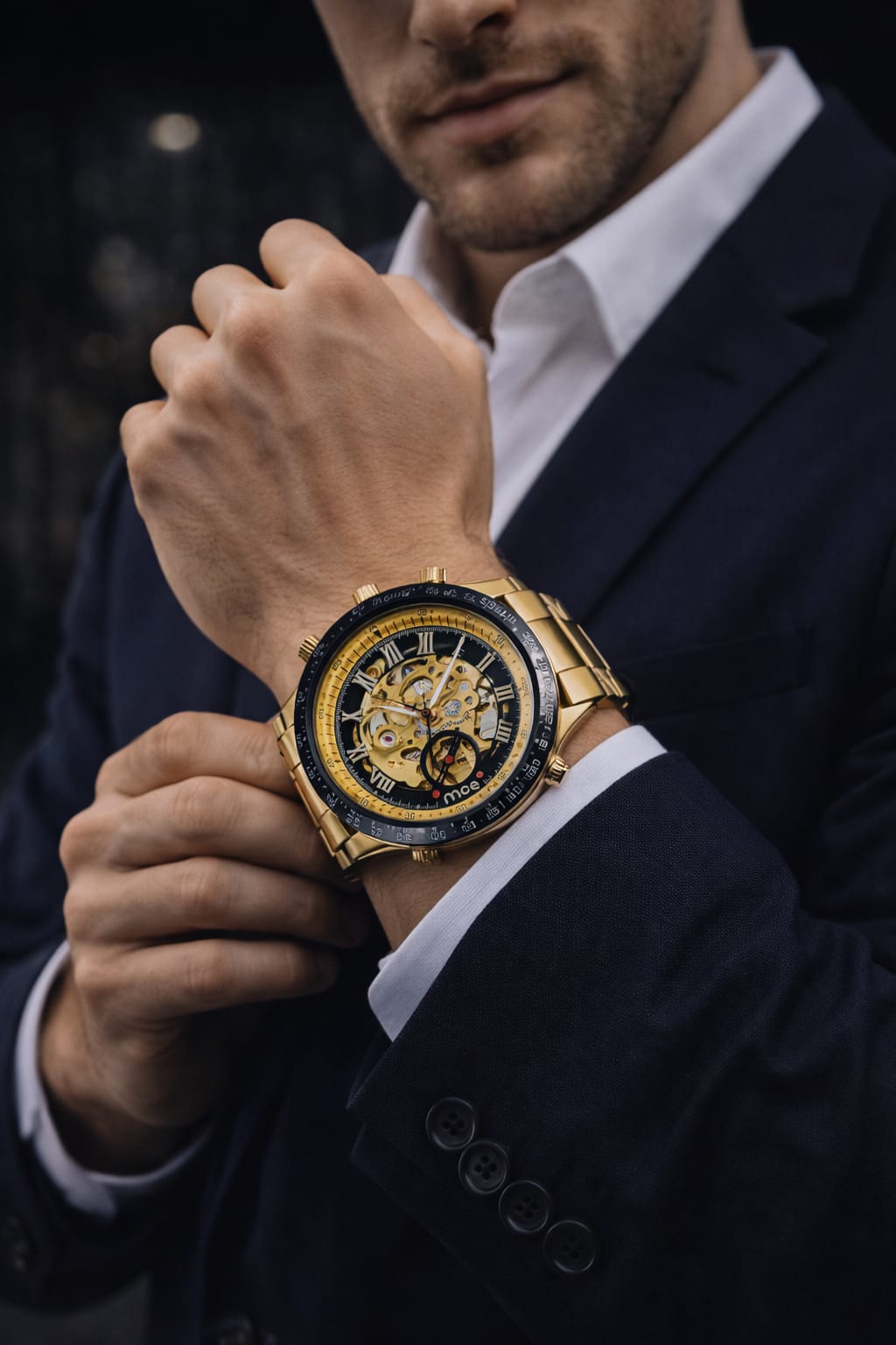 Golden Skeleton Watch